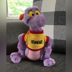 Vintage Disney Figment Plush Purple Dragon Walt Disney Productions